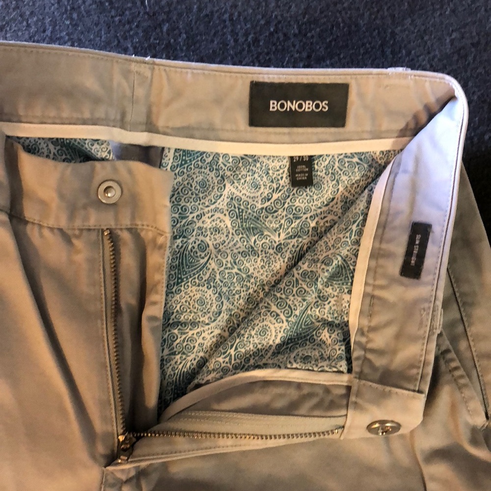Bonobos Light Grey Washed Chinos (29/30)